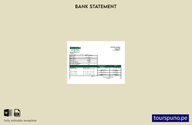 listo para imprimir plantilla de Excel de extracto bancario de Sri Lanka Amana